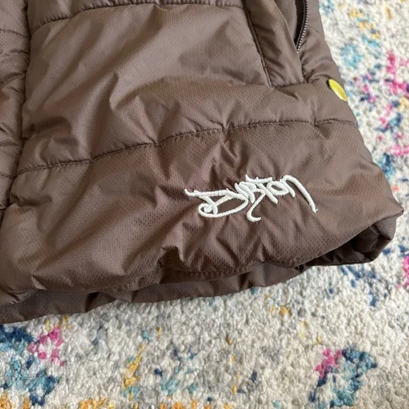 Burton women’s Rancher Puffy Vest Brown medium ski snowboard - Picture 2 of 7